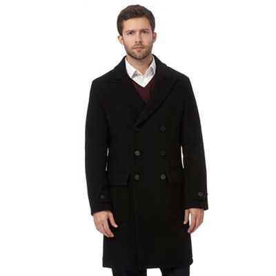 J by Jasper Conran Black wool blend coat